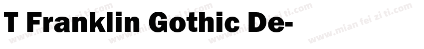 T Franklin Gothic De字体转换